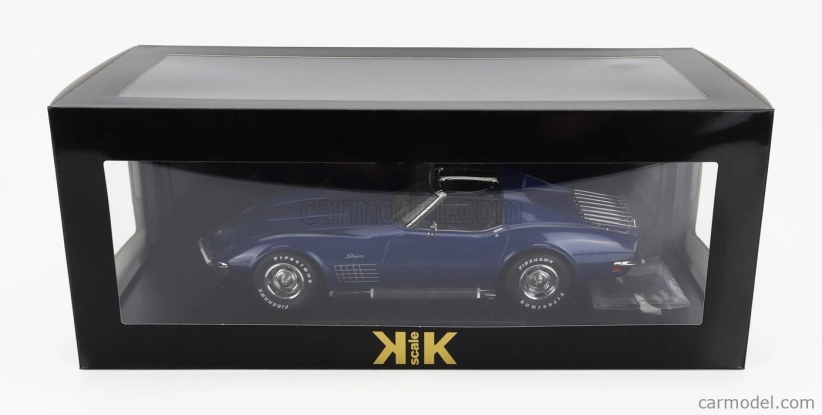 Chevrolet Corvette C3 1972 v mierke Kk - s odnímateľnou strechou 1:18 modrá