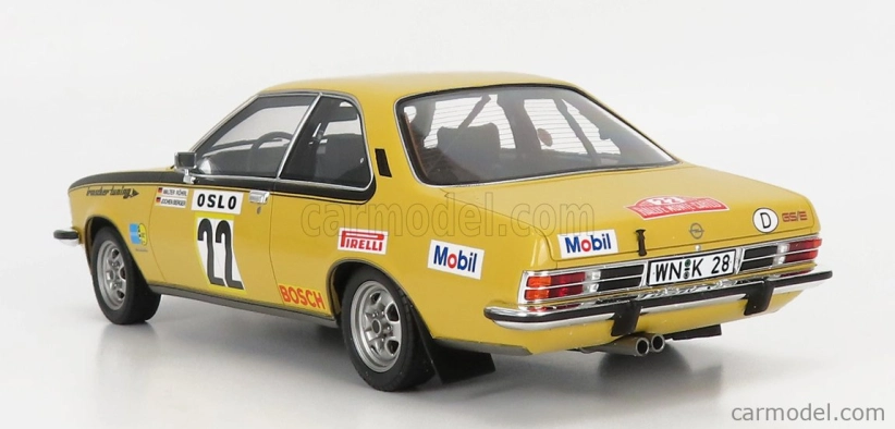 Otto-mobile Opel Commodore B Gs/e N 22 Rally Montecarlo 1974 W.rohrl - J.berger 1:18 Žlutá