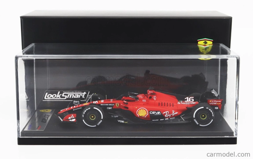 Looksmart Ferrari F1  Sf-23 Team Scuderia Ferrari N 16 4th Singapore Gp 2023 Charles Leclerc 1:43 Červená Černá