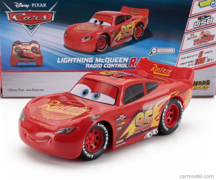 Jada Walt disney Pixar Cars - Saetta Lightning Mcqueen 1:24 Red