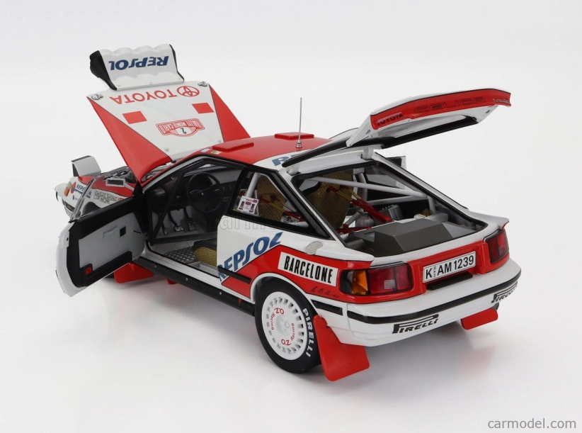 Kyosho Toyota Celica Gt-four St165 (nočná verzia) N 2 Winner Rally Montecarlo 1991 C.sainz - L.moya 1:18 Biela červená