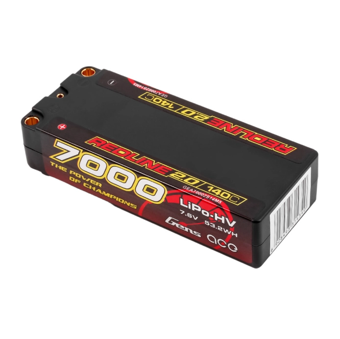 Gens ace batéria HV LiPo Redline 2.0 7000mAh 2S1P 7.6V 140C | RCprofi.cz