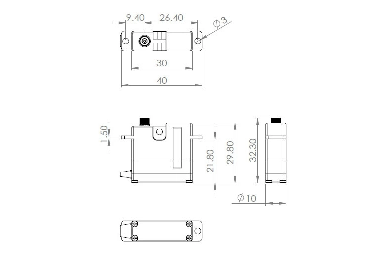 HV6130H (0,10s/60°, 8,1 kg.cm)