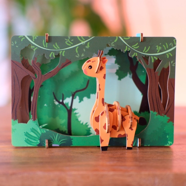 EscapeWelt 3D drevené puzzle Žirafa