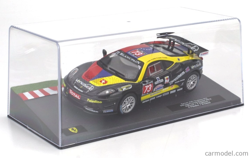 Edicola Ferrari F430 Gt3 Scuderia Team Kessel Racing N 73 24h Spa Francorchamps 2012 Paolo Andreasi - Pablo Paladino - Giacomo Piccini - Beniamino Caccia 1:43 Černá Žlutá Modrá Červená