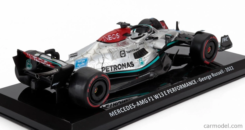 Edicola Mercedes gp F1 W13e Team Mercedes-amg Petronas F1 N 63 Season 2022 George Russell - Blister Box 1:24 Stříbrná Zelená