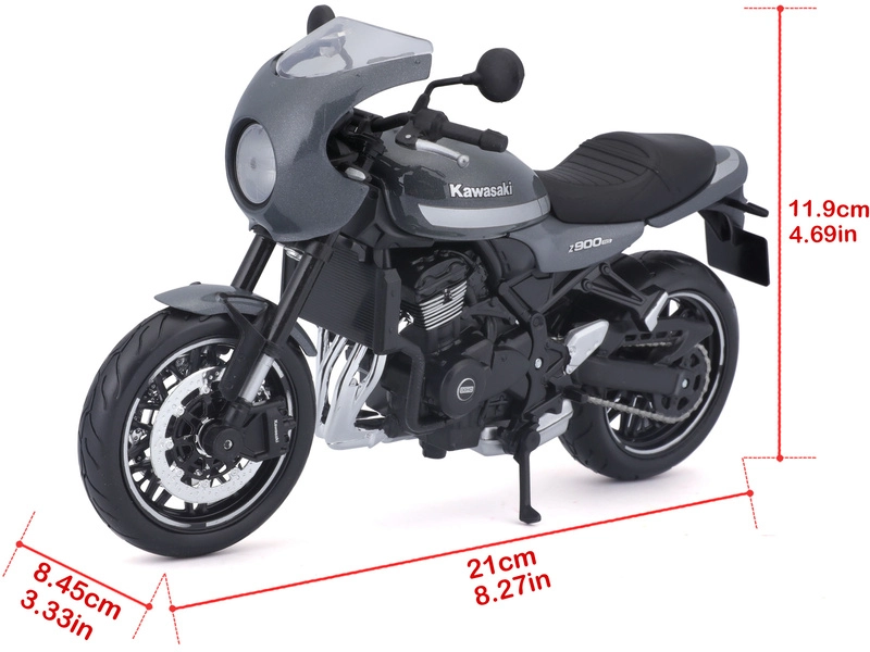 Maisto Kawasaki Z900RS Cafe 1:12 sivá