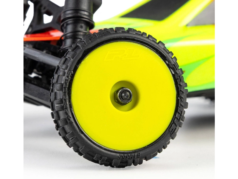 Pro-Line kolo 1:24 kobercové, přední Wedge, zadní Prism, disk žlutý Hex 7mm (4): Losi Micro-B
