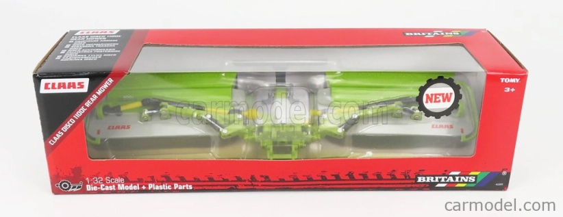 Britains Claas Disco 1100c Rear Mower 2012 1:32 Zelená