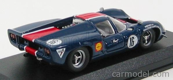 Najlepší model Lola T70 Coupe N 16 Norisring 1969 B.muir 1:43 Modrá červená