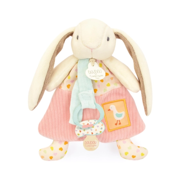 Doudou Darčeková sada Hračka s držiakom na cumlík Králik Ciboulette 19 cm