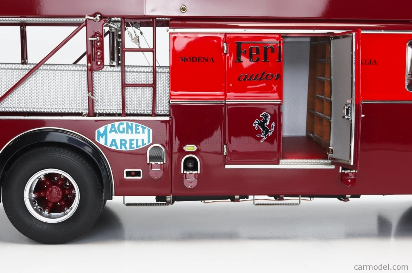 Cmc Fiat 642rn2 Truck Bartoletti F1 Ferrari Car Transporter 1957 1:18 Červená