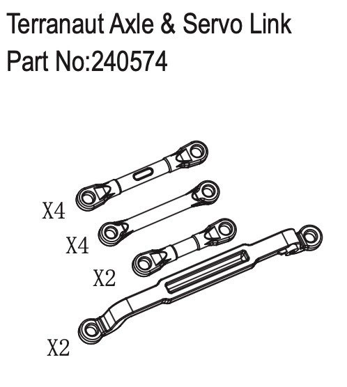 HBP240574 - Terranaut Axle & Servo Link