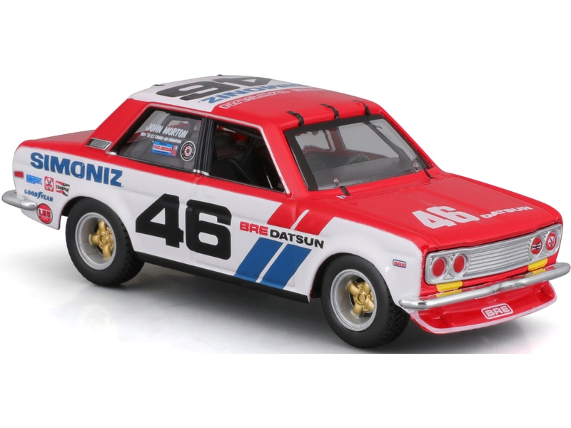 Bburago Datsun 510 Bre N 46 Racing 1972 1:43 Bílá Modrá Červená