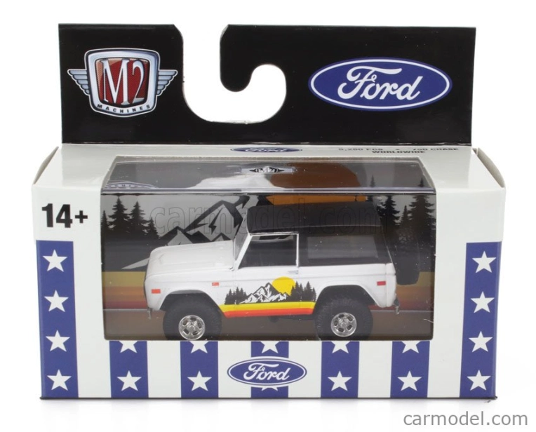 M2-machines Ford usa Bronco 1976 1:64 Bílá Černá