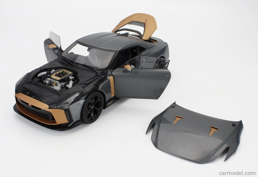 Autoart Nissan Gt-r50 by Italdesign Goodwood Version 2021 1:18 Liquid Kinetic Grey - Energetic Sigma Gold