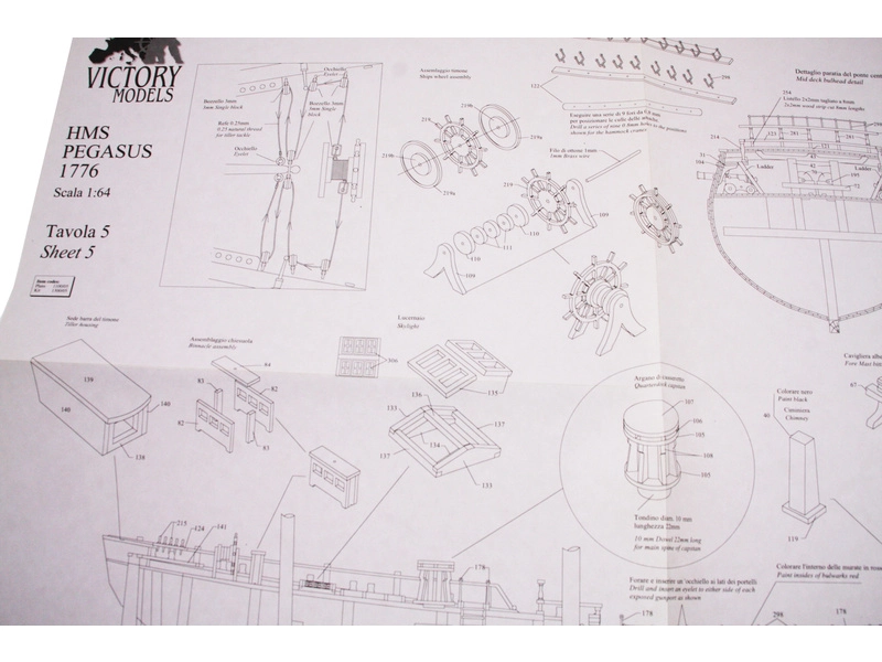 VICTORY MODELS H.M.S. Pegasus 1776 1:64 kit