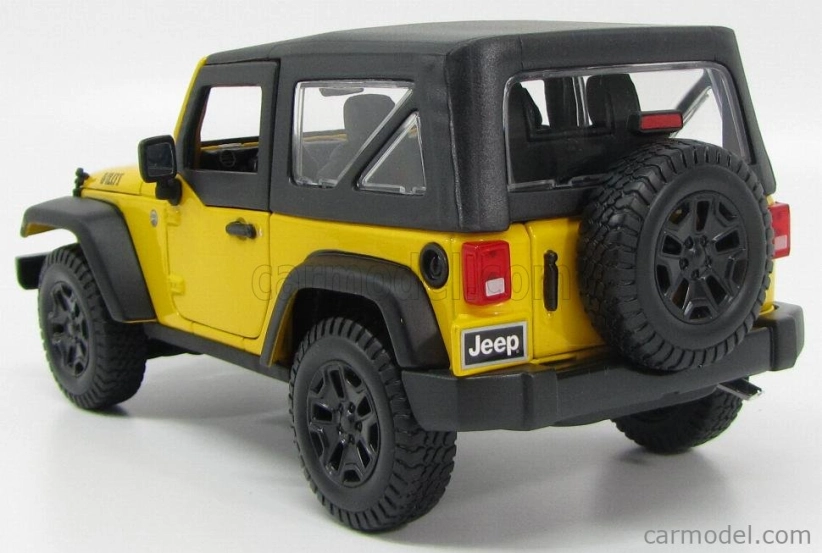 Maisto Jeep Wrangler Willys Soft-top 2014 1:18 žlto-čierna