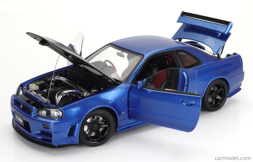 Autoart Nissan Skyline Gt-r (r34) Z-tune 2002 1:18 Bayside Blue Carbon