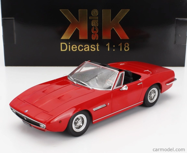 Maserati Ghibli Spider Cabriolet Open 1970 v mierke Kk - Ráfiky - Cerchio A Raggio 1:18 Red