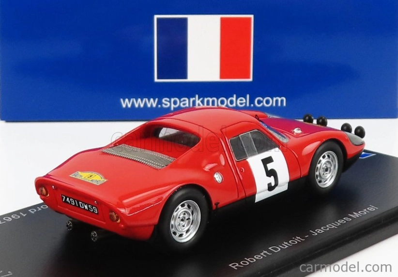 Spark-model Porsche 908 Gts N 5 Rally Routes Du Nord 1967 R.dutoit 1:43 Red