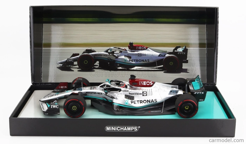 Minichamps Mercedes gp F1 W13e Mercedes-amg Petronas F1 N 63 1:18, stříbrná