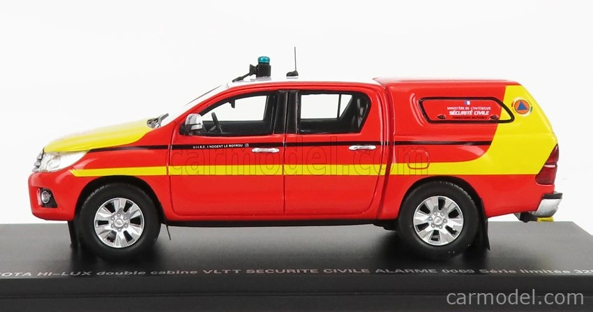 Alarme Toyota Hi-lux Double Cabine Pick-up Closed Securite Civile 2011 1:43 Červená Žlutá
