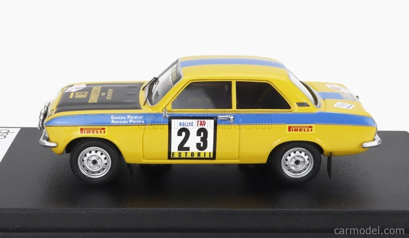 Trofeu Opel Ascona (night Version) N 23 Rally Tap 1974 G.pereira - A.aimeida Pereira 1:43 Žlutá Modrá
