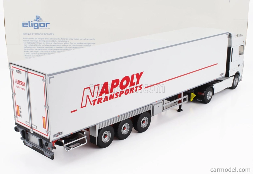 Eligor DAF Xf 460 My17 Truck Semi-frigo Napoly Transports 2017 1:43 Biela