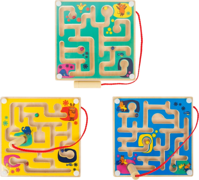 Magnetická myš Labyrint 1ks žltá