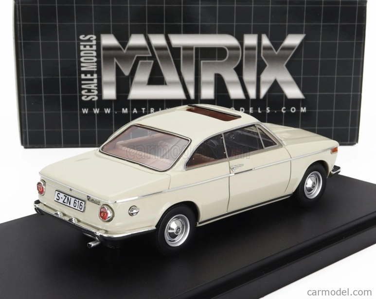 Modely v mierke Matrix BMW 1602 Baur Coupe 1967 1:43 Cream