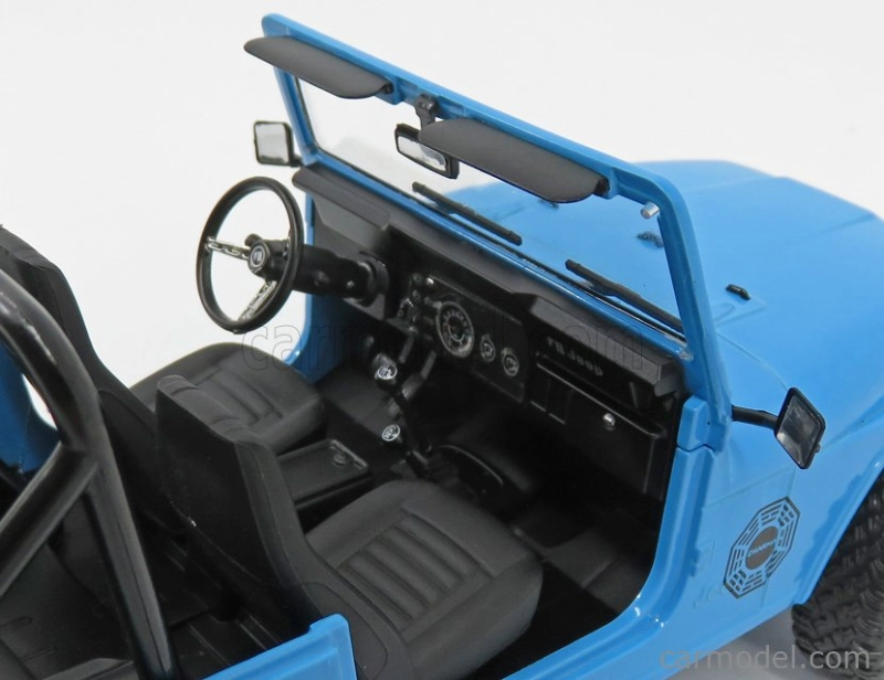 Greenlight Jeep Cj-7 Dharma Open 1982 - Lost 2004 - 2010 1:18 Světle Modrá