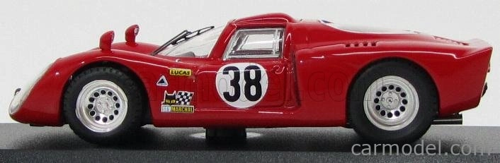 Najlepší model Alfa romeo 33.2 Coupe N 38 Test Le Mans 1968 Gosselin - Trosch 1:43 Red