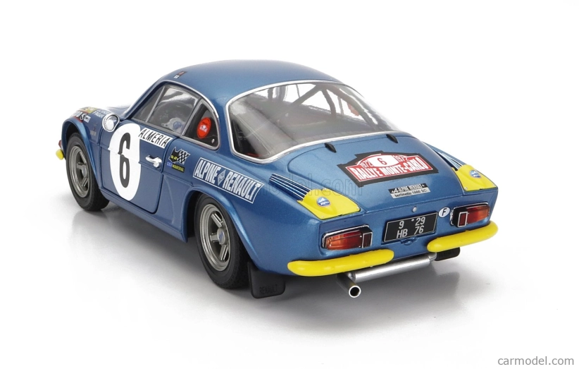 Solido Renault Alpine A110 1600s (nočná verzia) N 6 Rally Montecarlo 1972 J.candruet - P.pagani 1:18 Blue Met