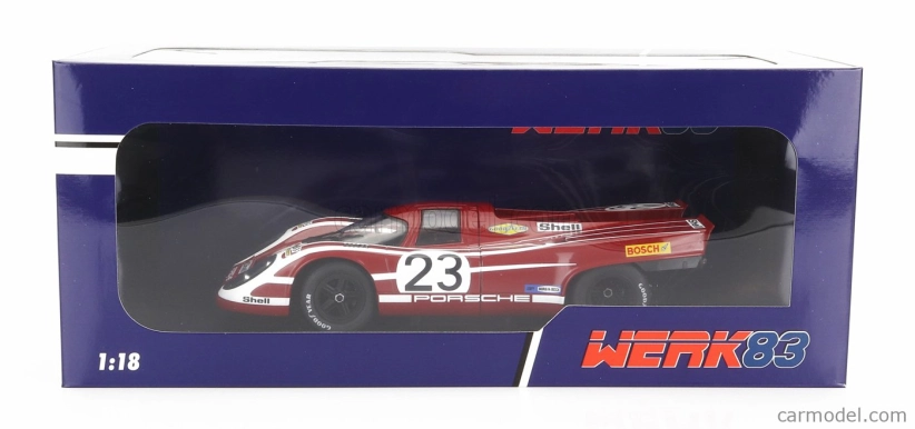 Werk83 Porsche 917k 4.9l Team Salzburg N 23 Winner 24h Le Mans 1970 Hans Herrmann - Richard Attwood 1:18 Červená Bílá