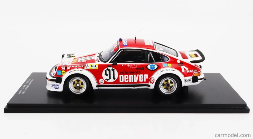 Spark-model Porsche 911 934 3.0l F6 Turbo Team Asa Cachia N 91 24h Le Mans 1980 C.bussi - B.salam - C.grandet 1:18 Červená Bílá