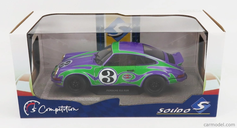 Solido Porsche 911 Rsr Coupe N 3 Happy Tribute 1973 1:18 Purple Green