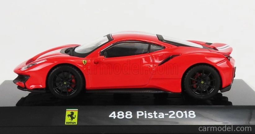 Edicola Ferrari 488 Pista 2018 - Con Vetrina - With Showcase 1:43 Red