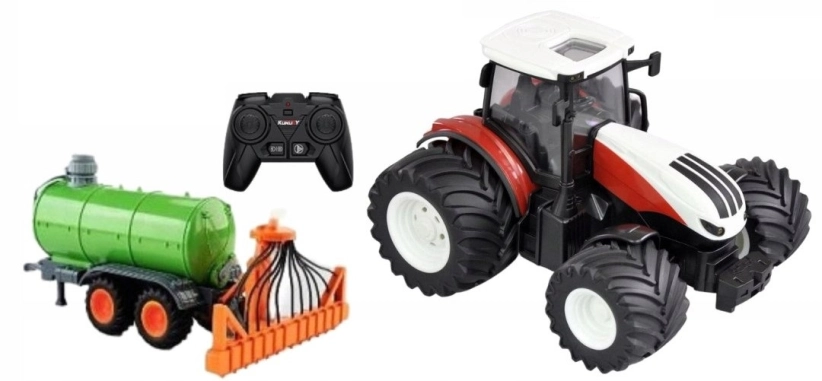 RC traktor Korody s cisternou na hnojovicu s hadicovým aplikátorom 1:24