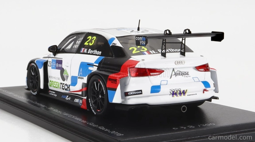 Spark-model Audi A3 Rs3 Lms Team Audi Sport N 23 7th Race 2 Wtcr Macau Guia 2018 N.berthon 1:43 Bílá Černá