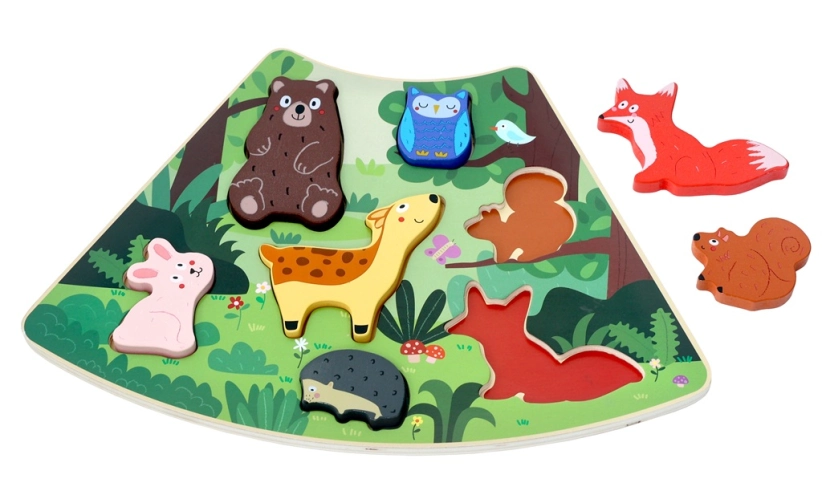 2Kids Toys Dřevěné puzzle Lesní zvířátka propojitelné