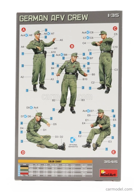 Miniart Príslušenstvo Nemecká posádka Afv Vojenské figúrky 1:35 /