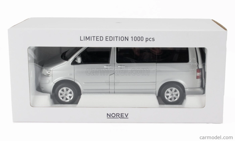 Norev Volkswagen T5 Multivan Minibus 2003 1:18 Strieborný