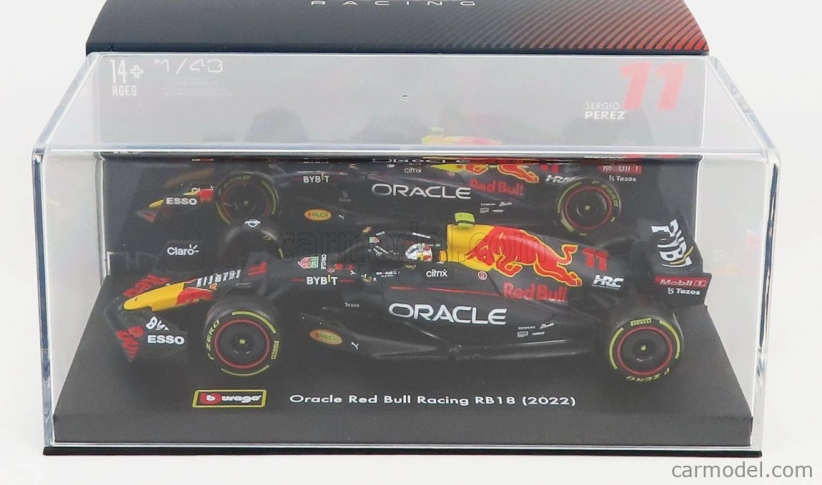 Bburago Red bull F1 Rb18 Team Oracle Red Bull Racing N 11 1:43, tmavomodrá