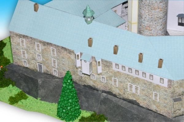Zámok Zbiroh - papierový model 1:300
