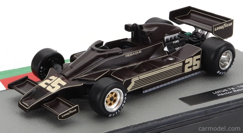 Edicola Lotus F1 78 N 25 Sezóna 1978 Hector Rebaque 1:43 Tmavohnedá zlatá