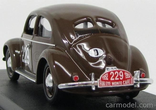 Rio-models Volkswagen Beetle N 229 Rally Montecarlo 1952 Nathan - Schellhaas 1:43 Brown