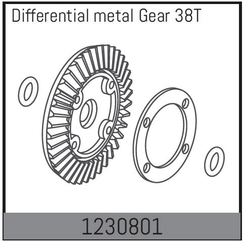 1230801 - Differential Crown Gear 38T +Sealing
