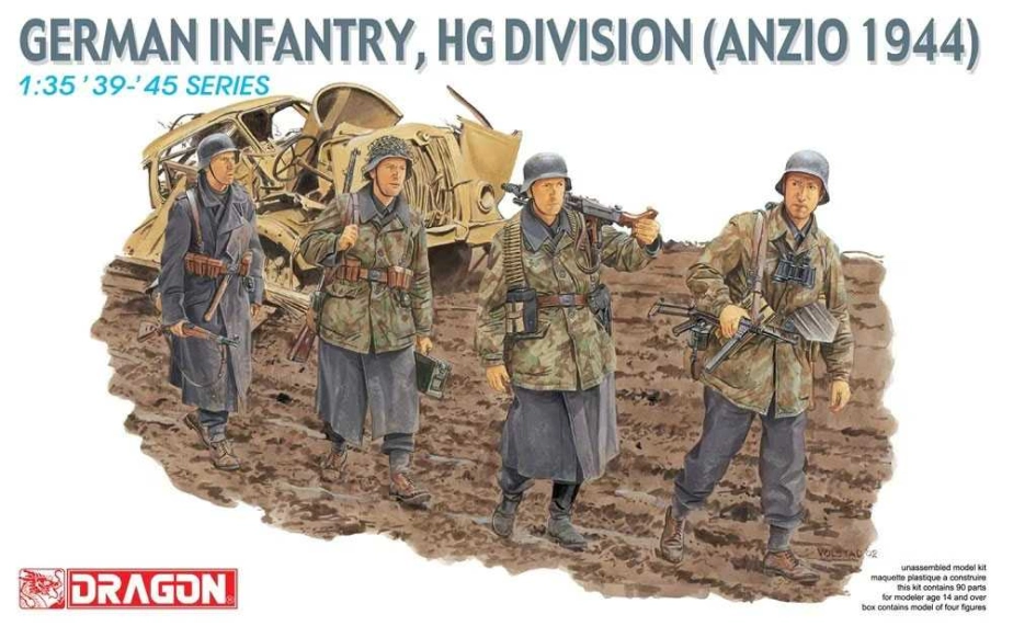 Model Kit figúrky 6158 - GERMAN INFANTRY HG DIV ANZIO 1944 (1:35)