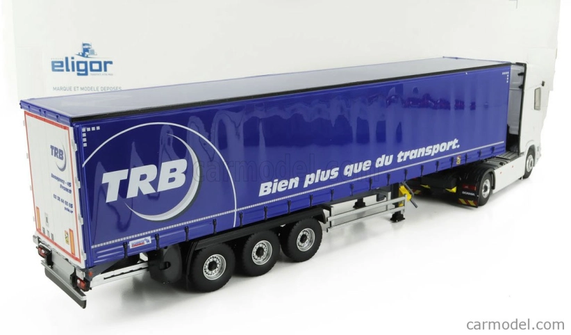 Eligor Scania S500 Truck Telonato Trb Transports 2018 1:43 Bílá Modrá